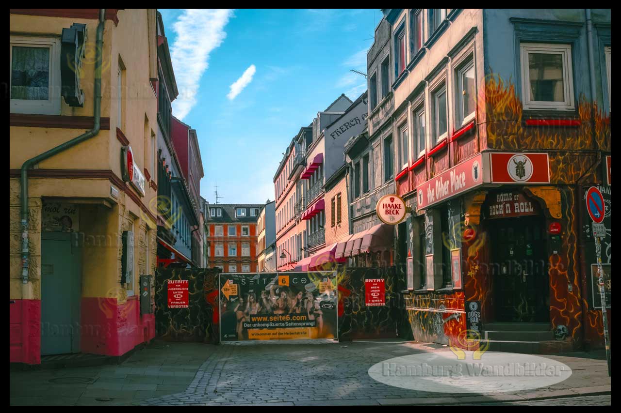 am tag der eingang von der herbertstrasse hamburg wandbilder