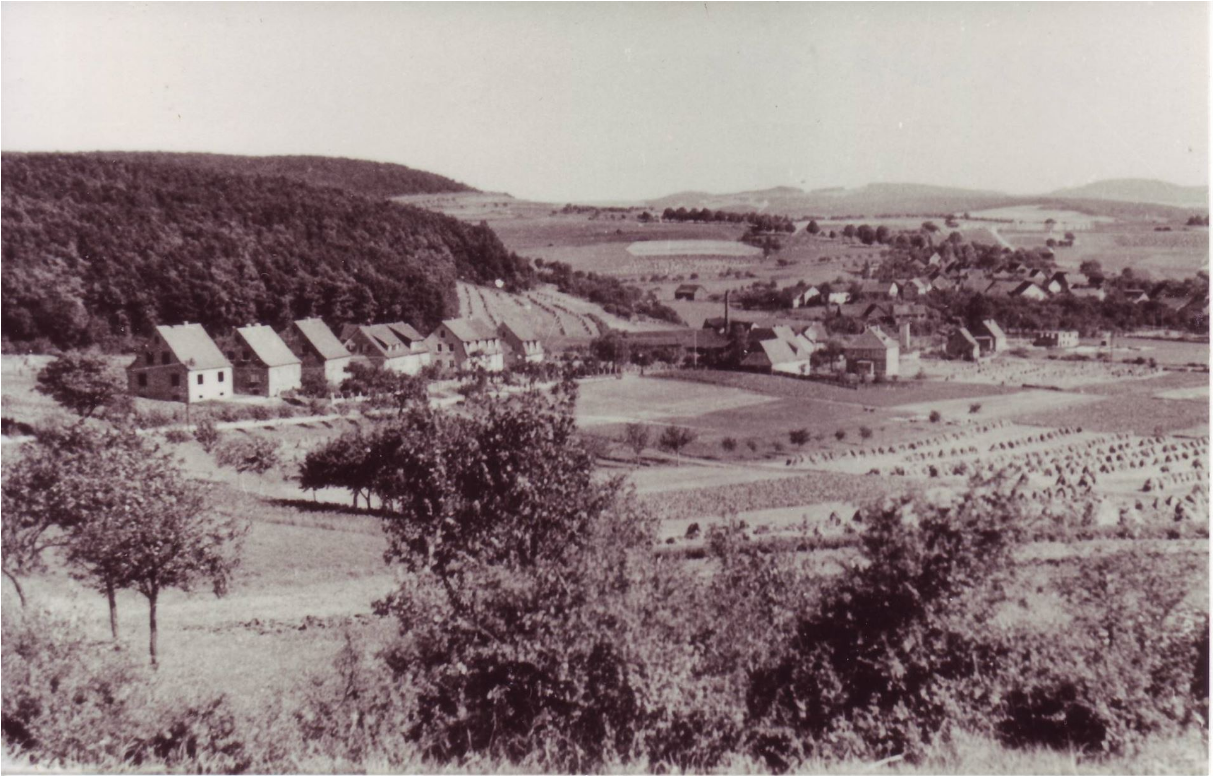 1930er Jahre vom jetzigen Birkenweg aus gesehen, Waitzfeld mit Hünfelder Straße