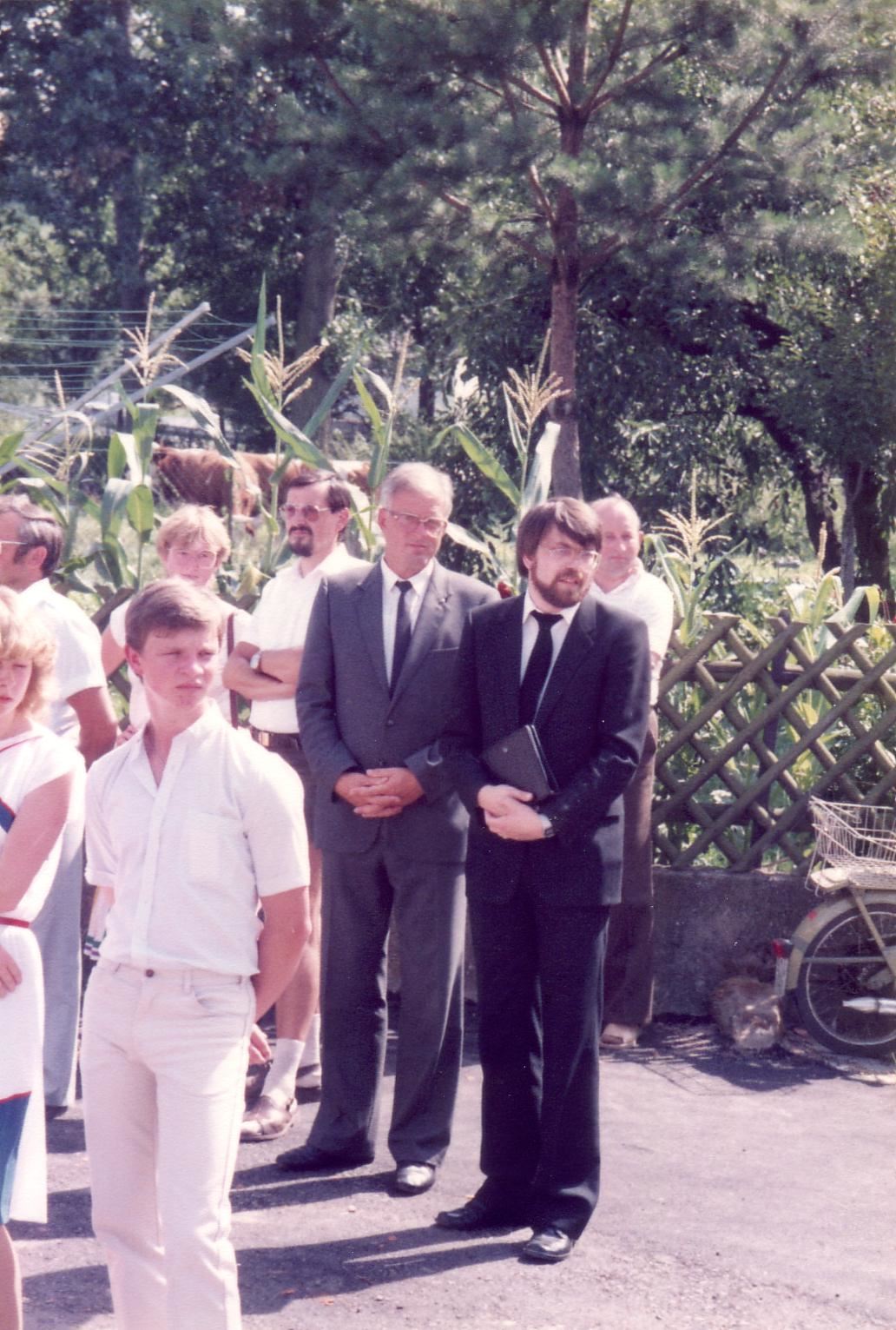 1983 Grundsteinlegung Feuerwehrgerätehaus (Kombigebäude)