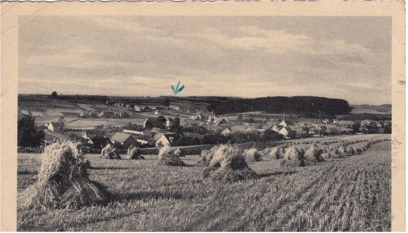 Dorfansicht vor 1945, Waitzfeld mit Nüster- u. Hünfelder Straße