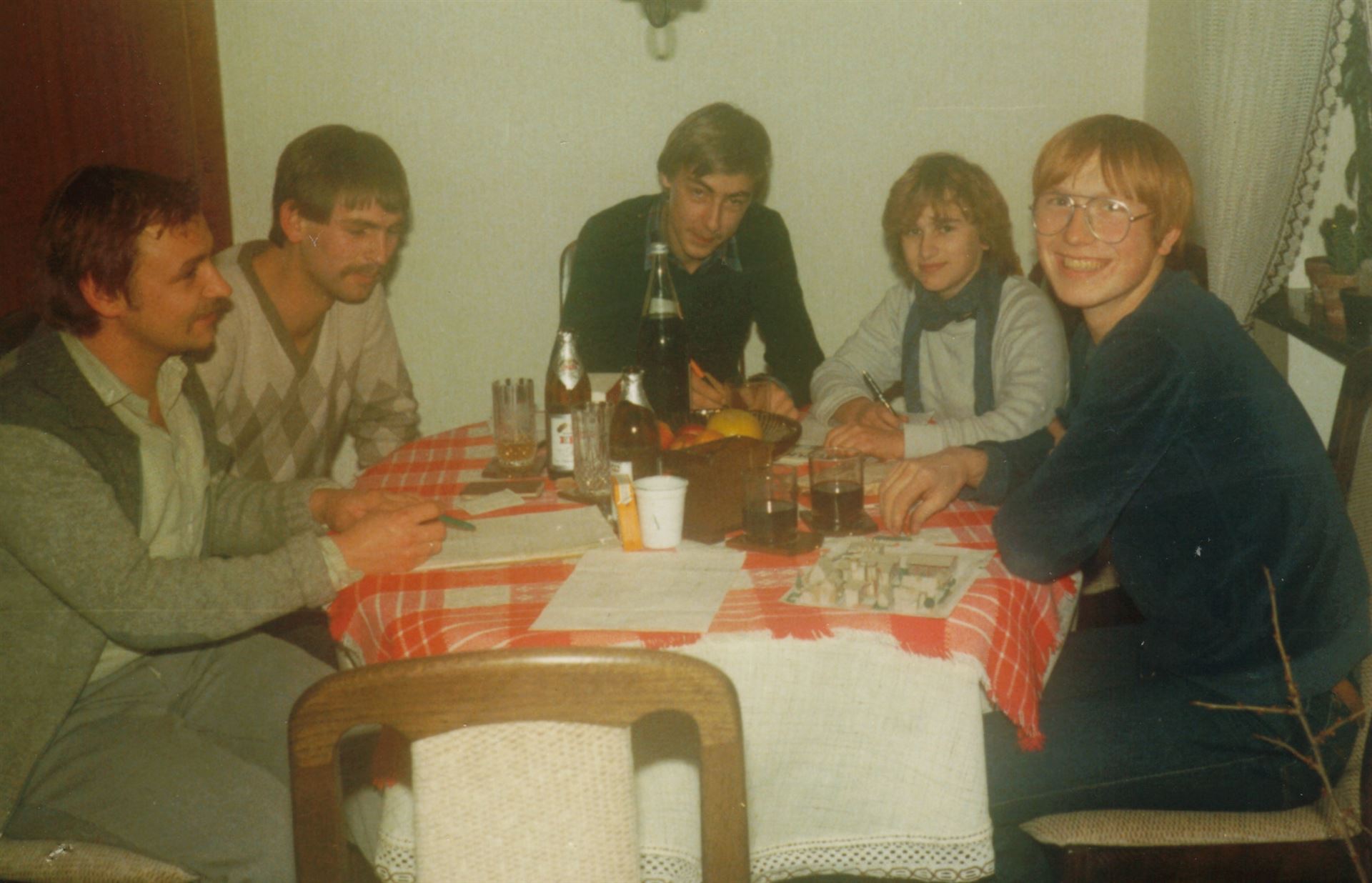 1980er Jahre Jugendfeuerwehr - Ausschuss bei Georg Wehner