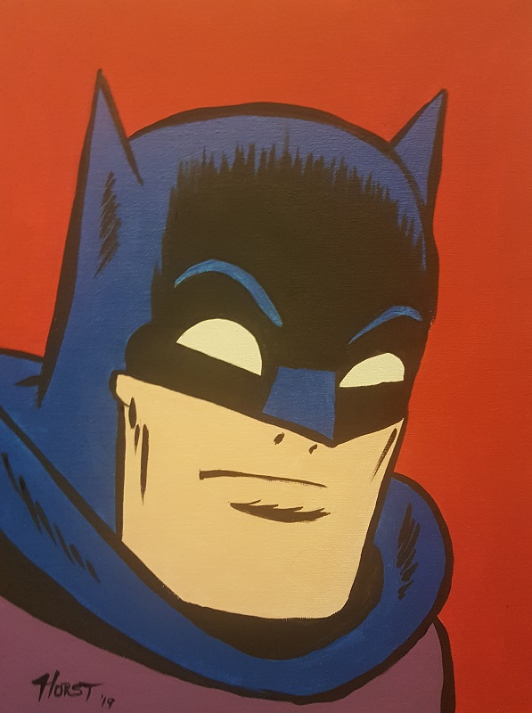 Batman Portrait, Acrylic