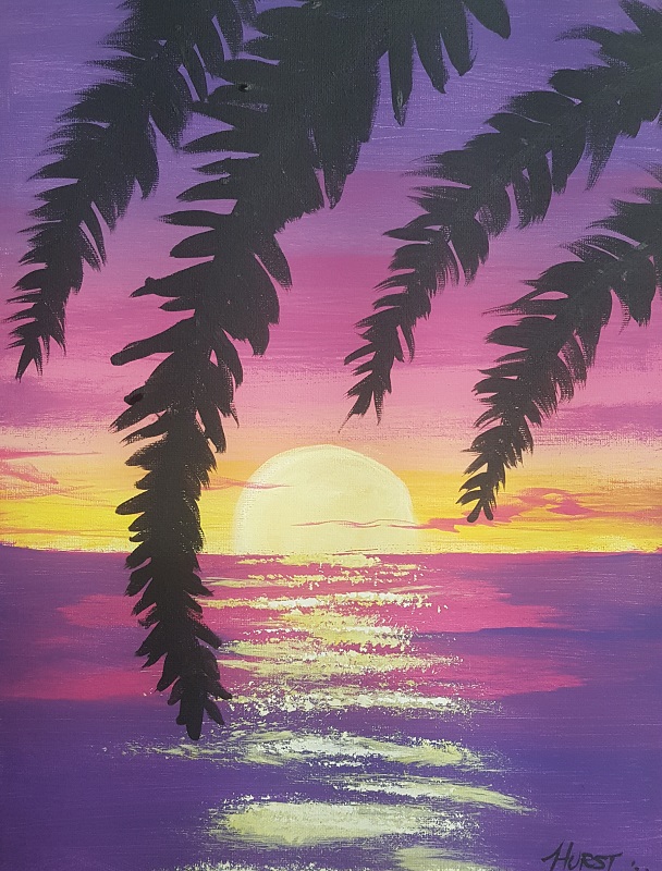 Fern Sunset, Acrylic