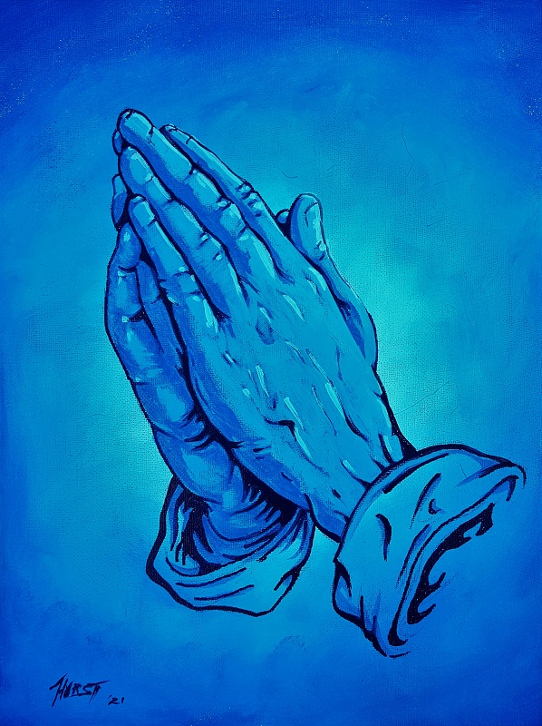 Praying Hands, Acrylic