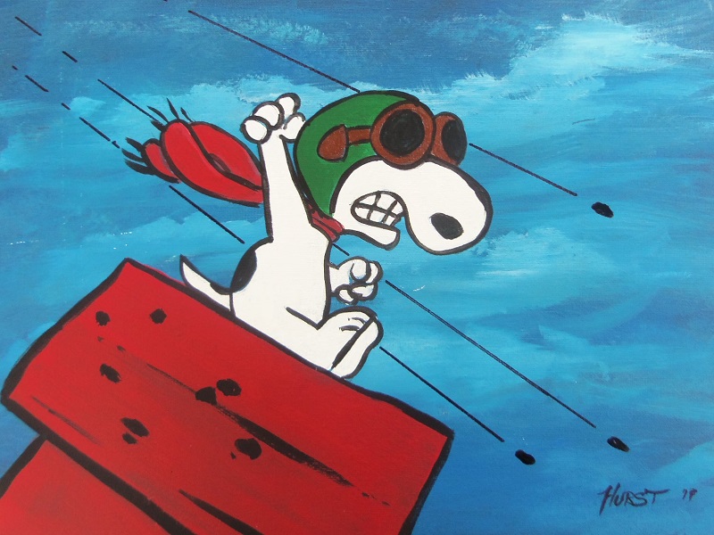 Snoopy Red Baron, Acrylic