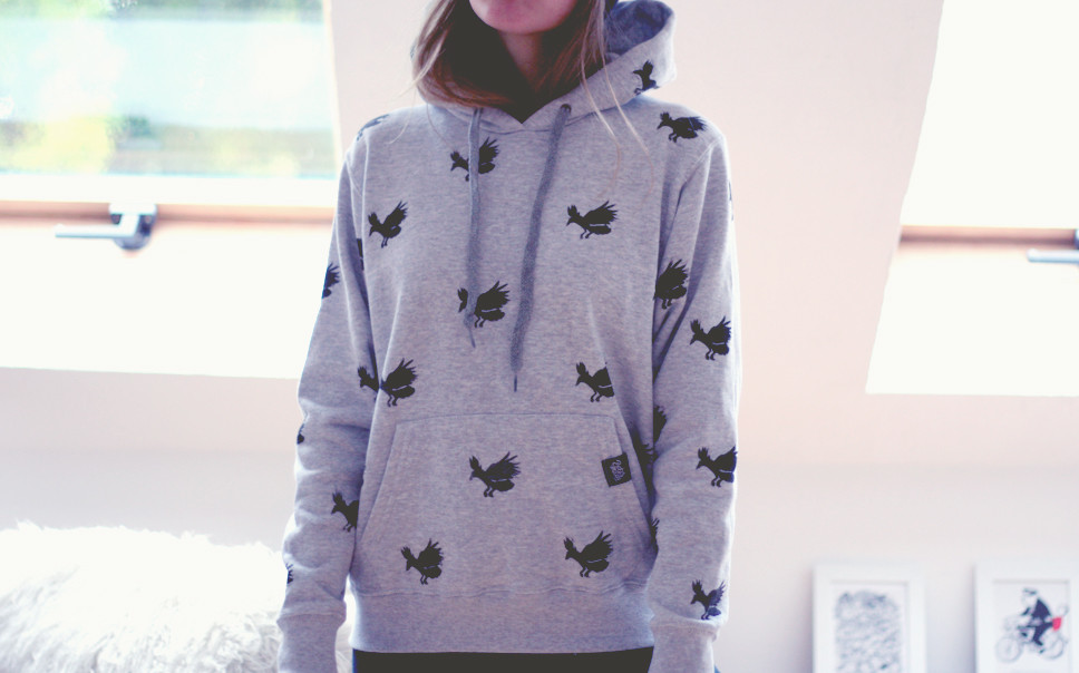 bobsmade crow pattern hoodie custom