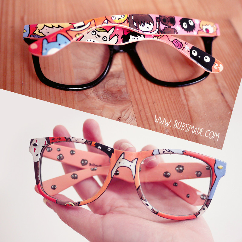 Ghibli custom painted wayfarer glasses by bobsmade