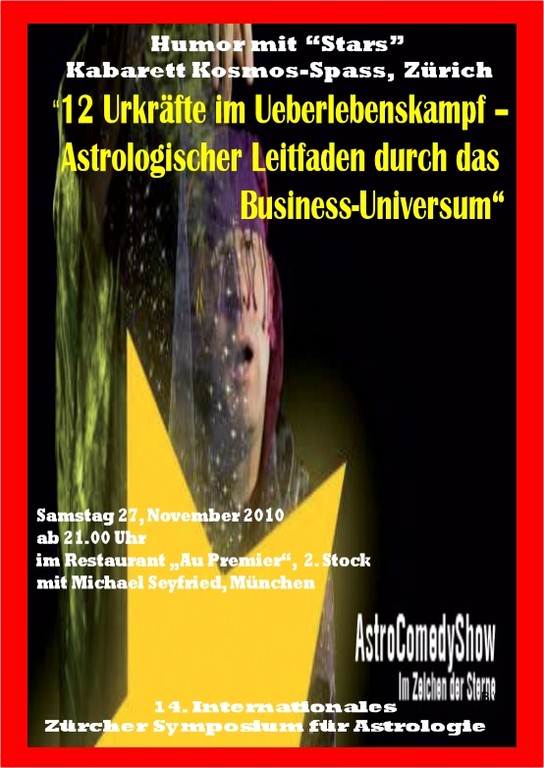 Kabarett 2010; Humor mit "Stars", Kabarett Kosmos-Spass, "12 Urkräfte im Überlebenskampf" mit Michael Seyfried
