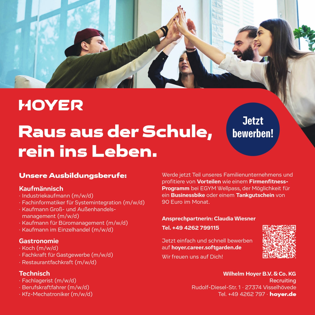 Ausbildungsplätze hier in der Region