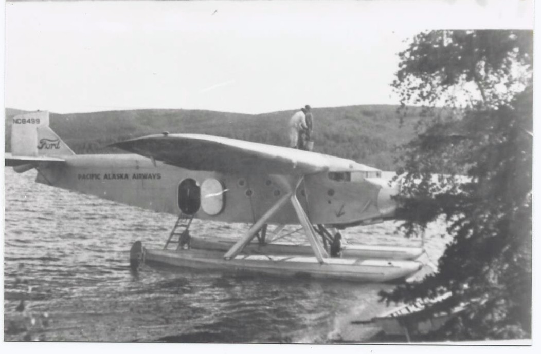 Pacific Alaska Airways single engine Ford at landing in 1934.