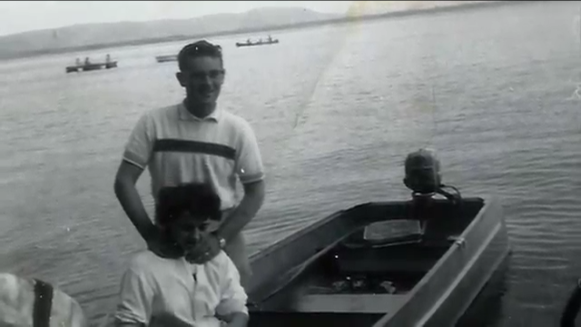 Bob and Chris Compeau Harding Lake early 1950's