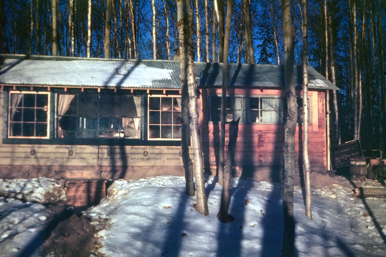 View of the Hanlon cabin at Harding Lake.  Where Andersn home is now situated.