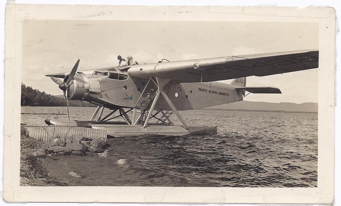 Pacific Alaska Airways single engine Ford at landing in 1934.
