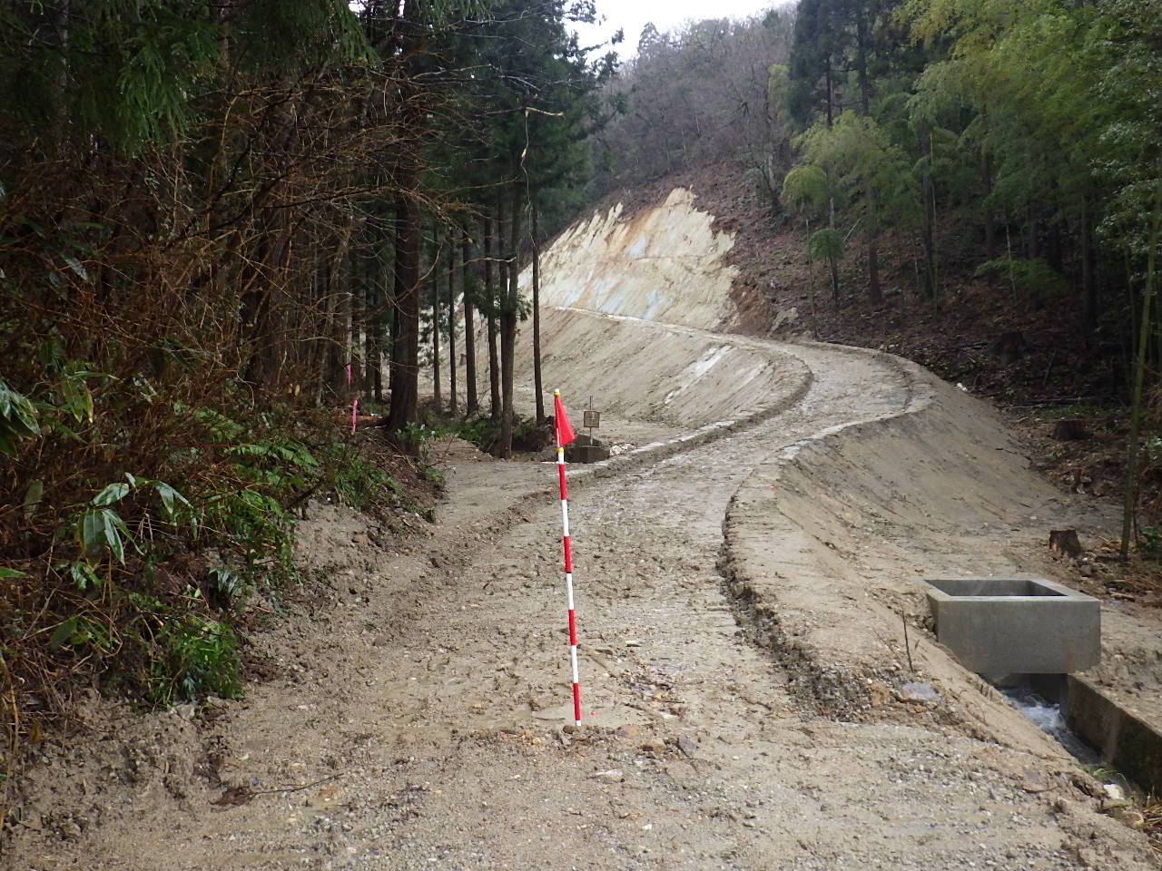 一ノ谷通常砂防工事(付替林道工)