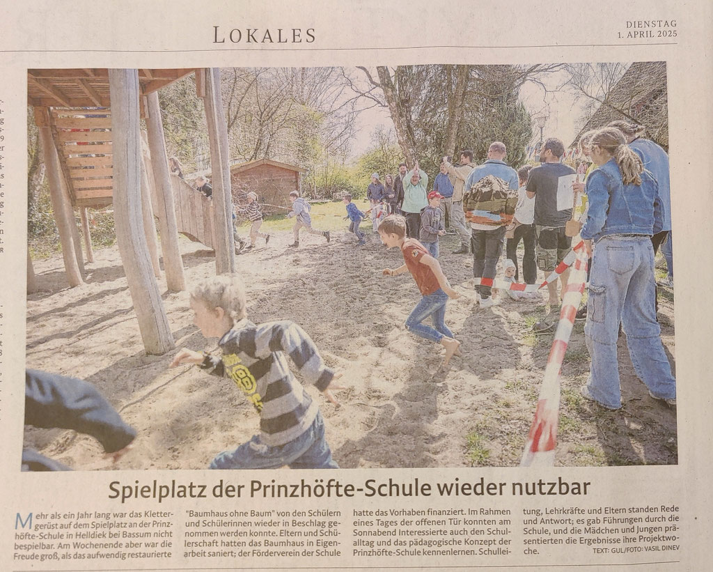 Spielplatz der Prinzhöfte-Schule wieder nutzbar