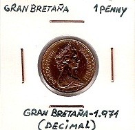 MONEDA GRAN BRETAÑA - KM 915 - 1 PENNY (DECIMAL) 1.971 (EBC-/XF-) 0,60€.
