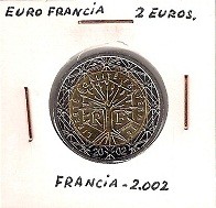 MONEDA FRANCIA - KM 1289 - 2 EUROS FRANCIA - 2.002 - CUPR.-NÍQ.-LAT.- BIMETÁLICA (EBC/XF) 3,75€.