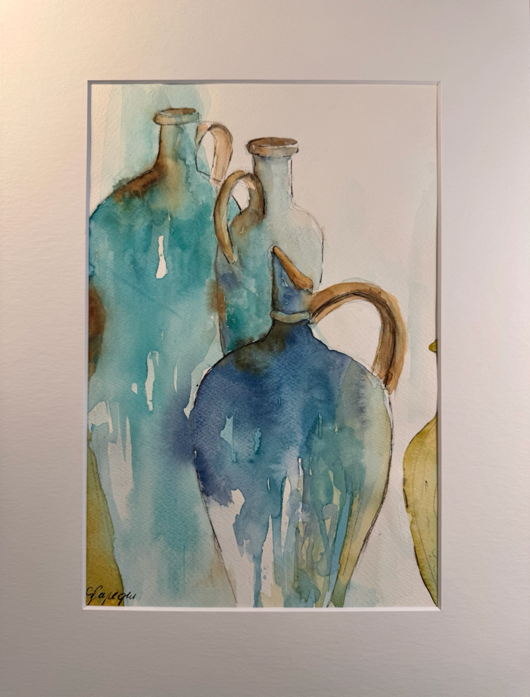Aquarell, 30 × 40 cm im Passpartout