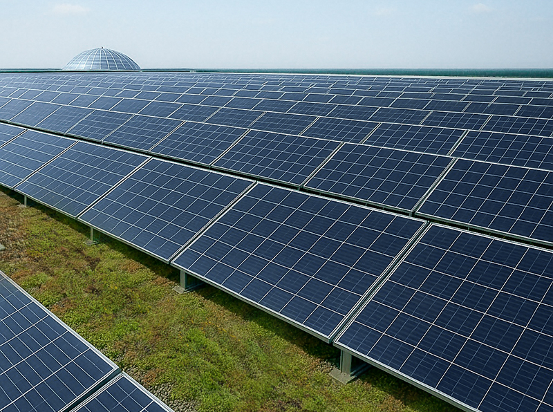 Dachbegrünung mit PV