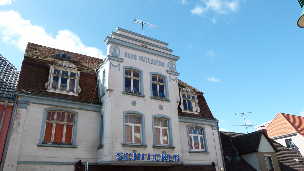 Das denkmalgeschützte "Haus Gutenberg"