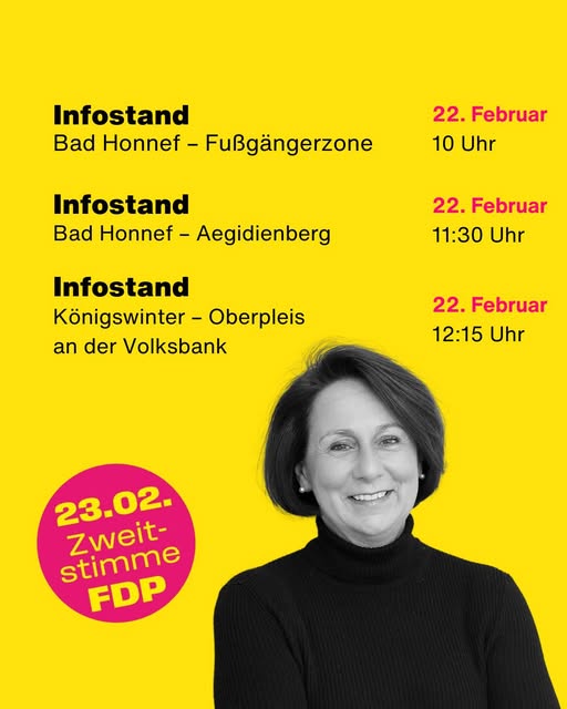 Wahlkampfendspurt im Siebengebirge.