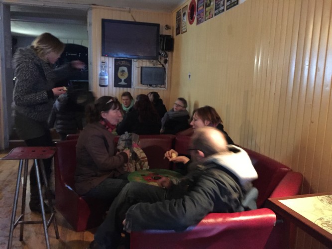 Goûter partagé au Blue's Bar pour finir la journée...