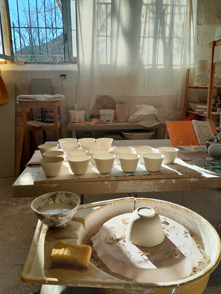 Tournage de la porcelaine