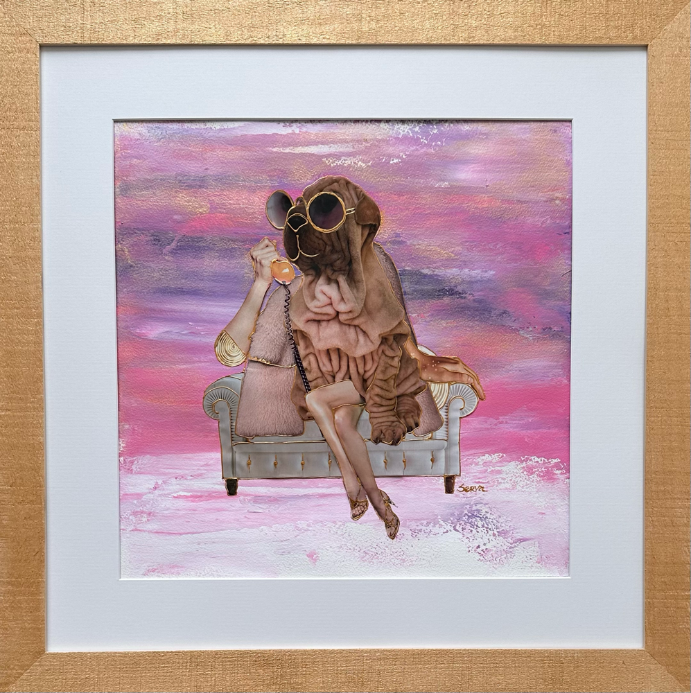 COLLAGE no. 19: “LEKKR IN MIJN VEL”       0.70 x 0.70 m