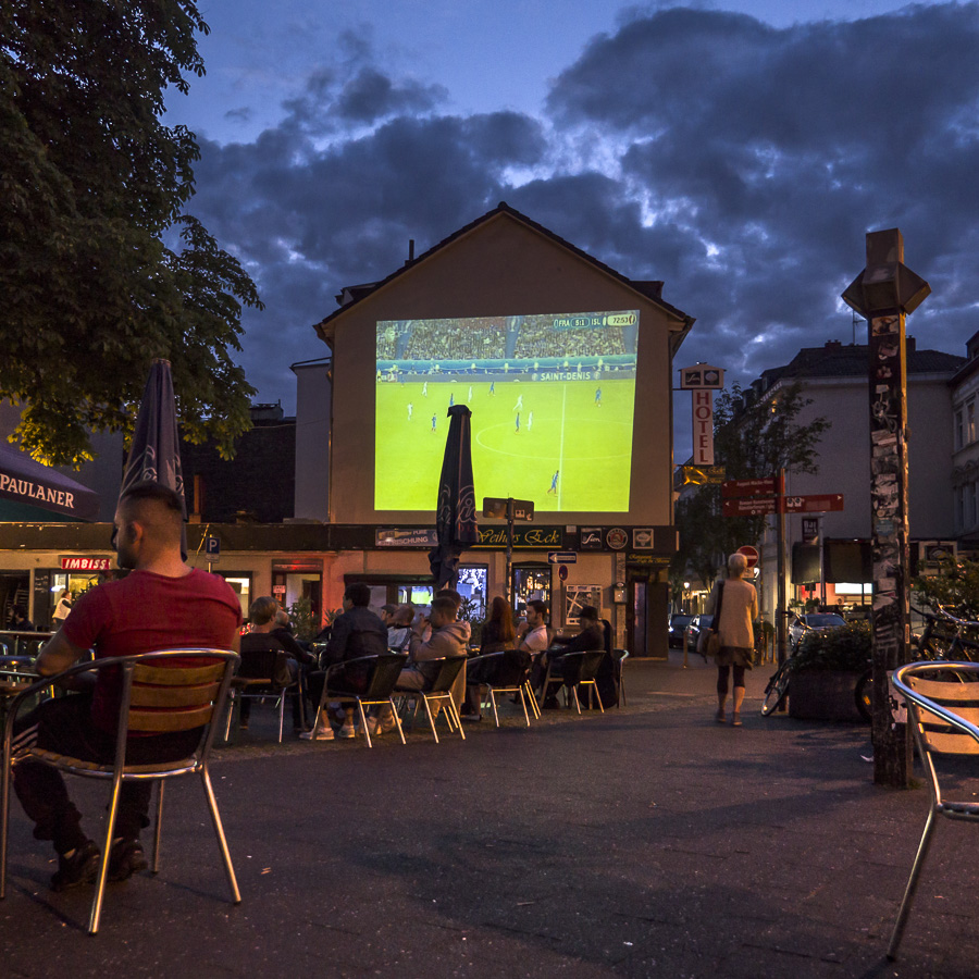 Fußball Public Viewing in der Altstadt