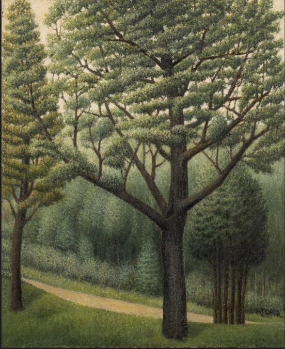Abram TOPOR (1903-1992) la foret , huile sur toile , signée , expose à la galerie agnes thiébault, Paris