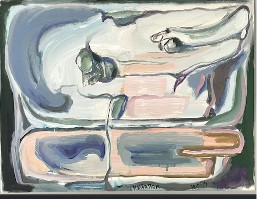 Michel Hosiasson (1898-1978), gouache sur papier, signée et datée 1974, expose à la galerie agnes thiebault 