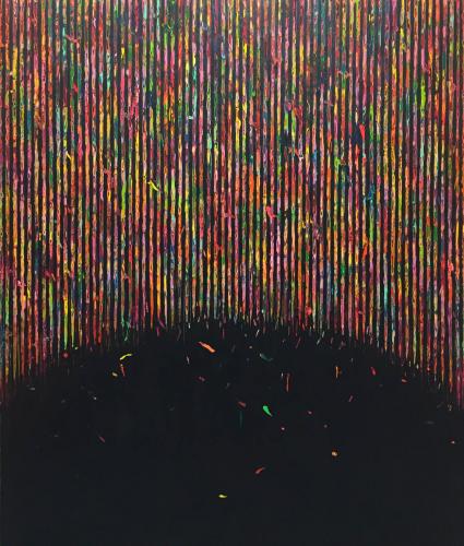 HUR Kyung-ae (1977-)  Composition, NR0515 , 2015 Acrylique sur toile, signée  expose à la galerie agnes thiebault