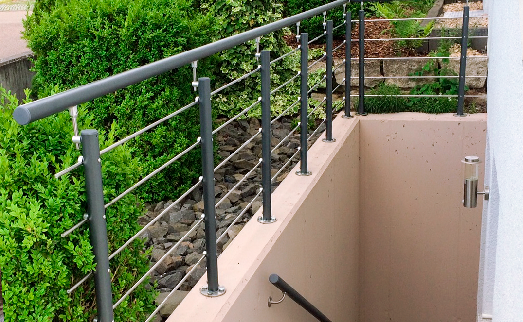 Treppengelander Aussen Edelstahl Seitliche Montage