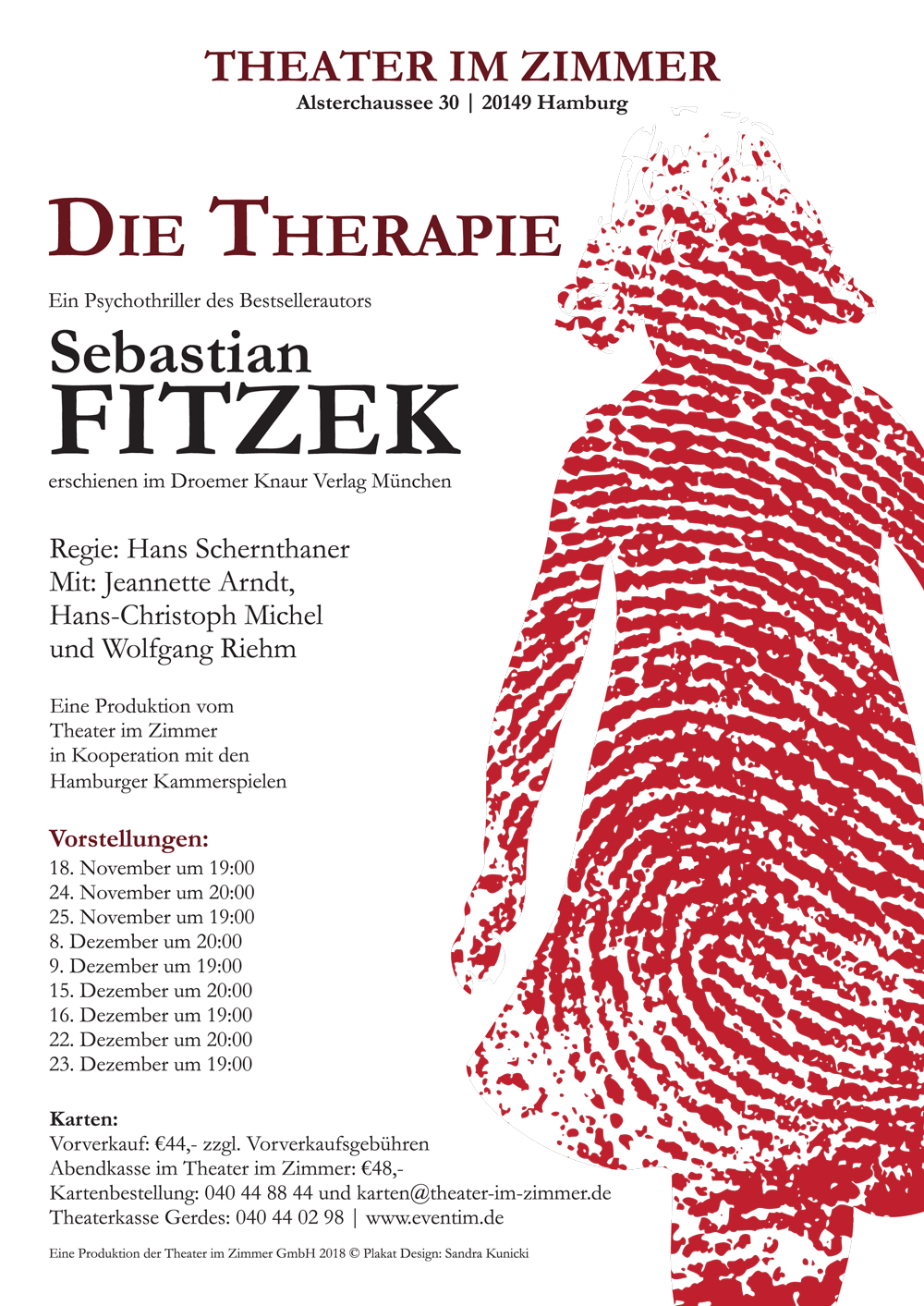 Sebastian Fitzek "Die Therapie" im Theater im Zimmer Hamburg