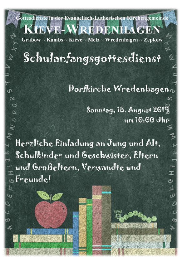 Schulanfangsgottesdienst in Wredenhagen