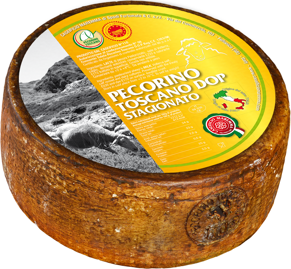Pecorino Toscano DOP Stagionato Benvenuti al Caseificio Maremma!