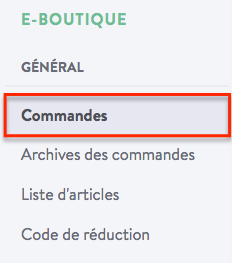 Gérer les commandes d'une e-boutique Jimdo