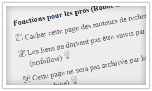 Robots meta définissez ce que les robots doivent interpréter