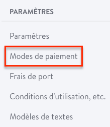 Modes de paiement pour l'e-boutique Jimdo
