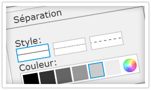Comment personnaliser les traits de séparation sur un site Jimdo?