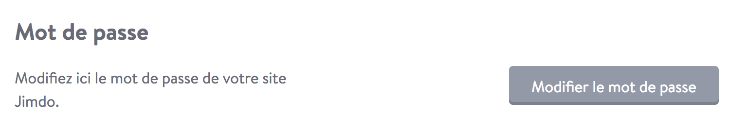 Comment modifier le mot de passe de son site Jimdo?