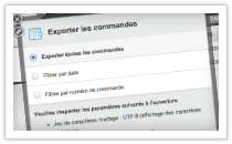 exporter ses comnandes jimdo au format csv