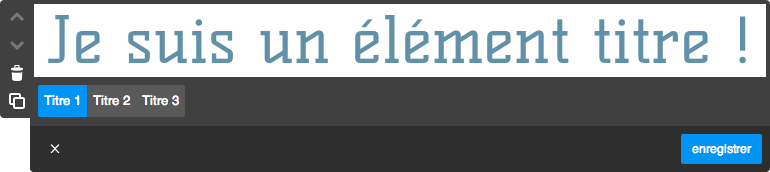 Exemple d'un élément Jimdo : l'élément texte !