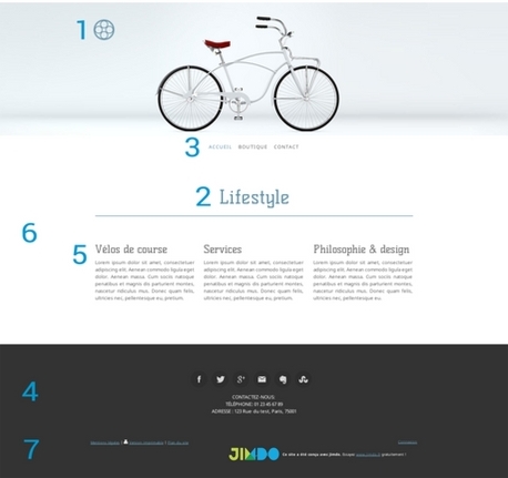 Exemple de design Jimdo