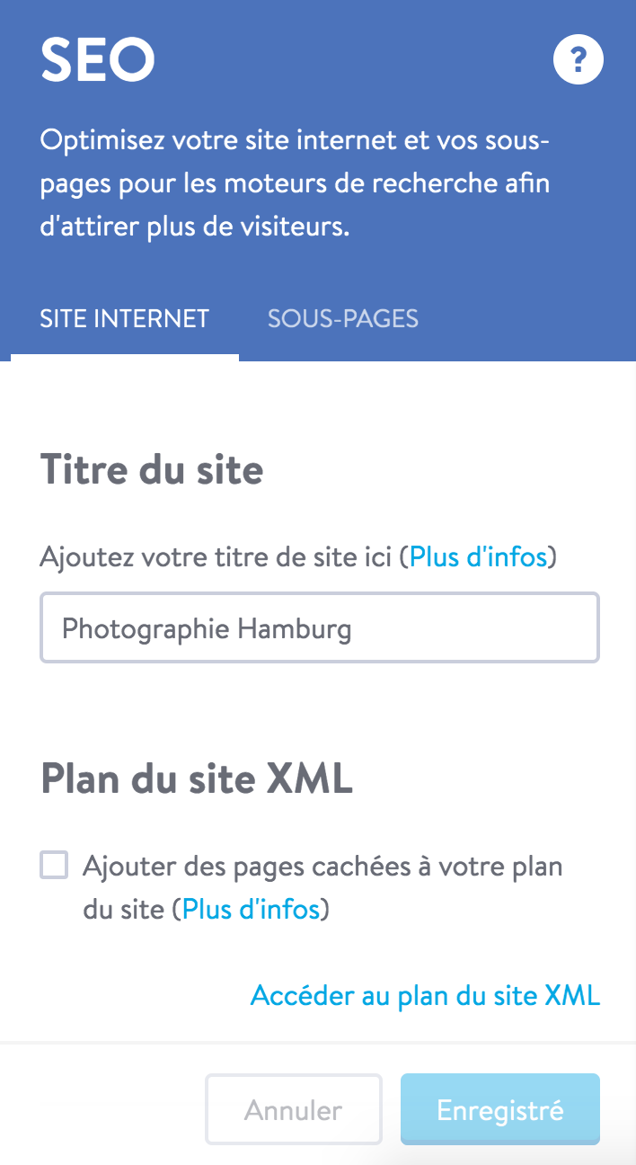 Menu SEO
