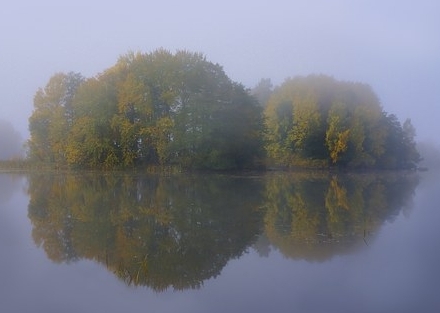 Morgenstimmung am See in Schweden,