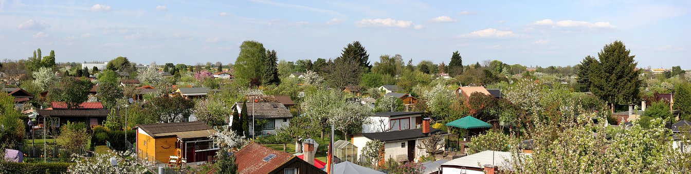 Wochnungssuche u.a. auch in einer Gartensiedlung,