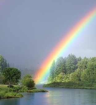 Unterwegs Regenbogen gesichtet.