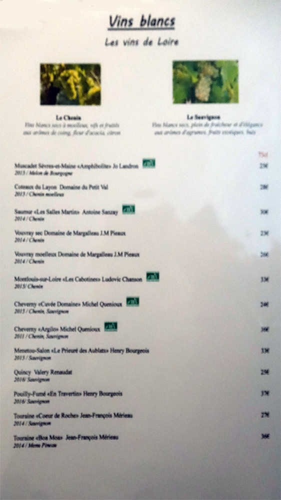 Vins blancs