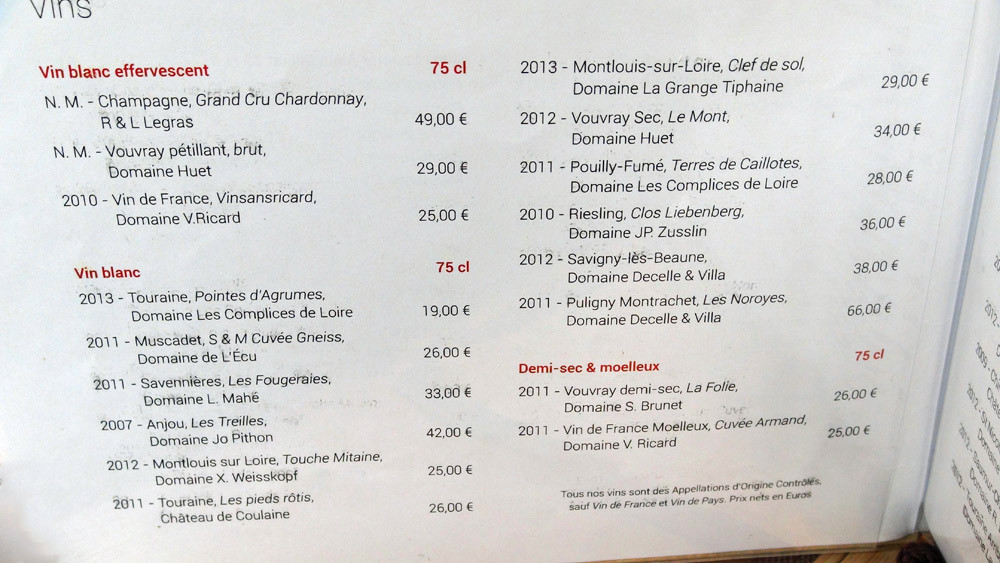 Les vins blancs